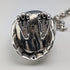 Vintage Sterling Silver Owl Pendant & Sterling Silver Azuki Chain Necklace, Total Weight: 28g (NAJO)